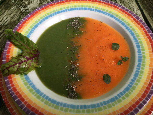Суп со шпинатом и морковью
